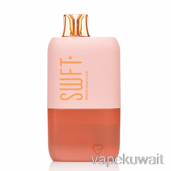 Swft Icon 7500، شاشة ذكية، نظام Pod Vape ذو اللون الأبيض والخوخي القابل للتصرف